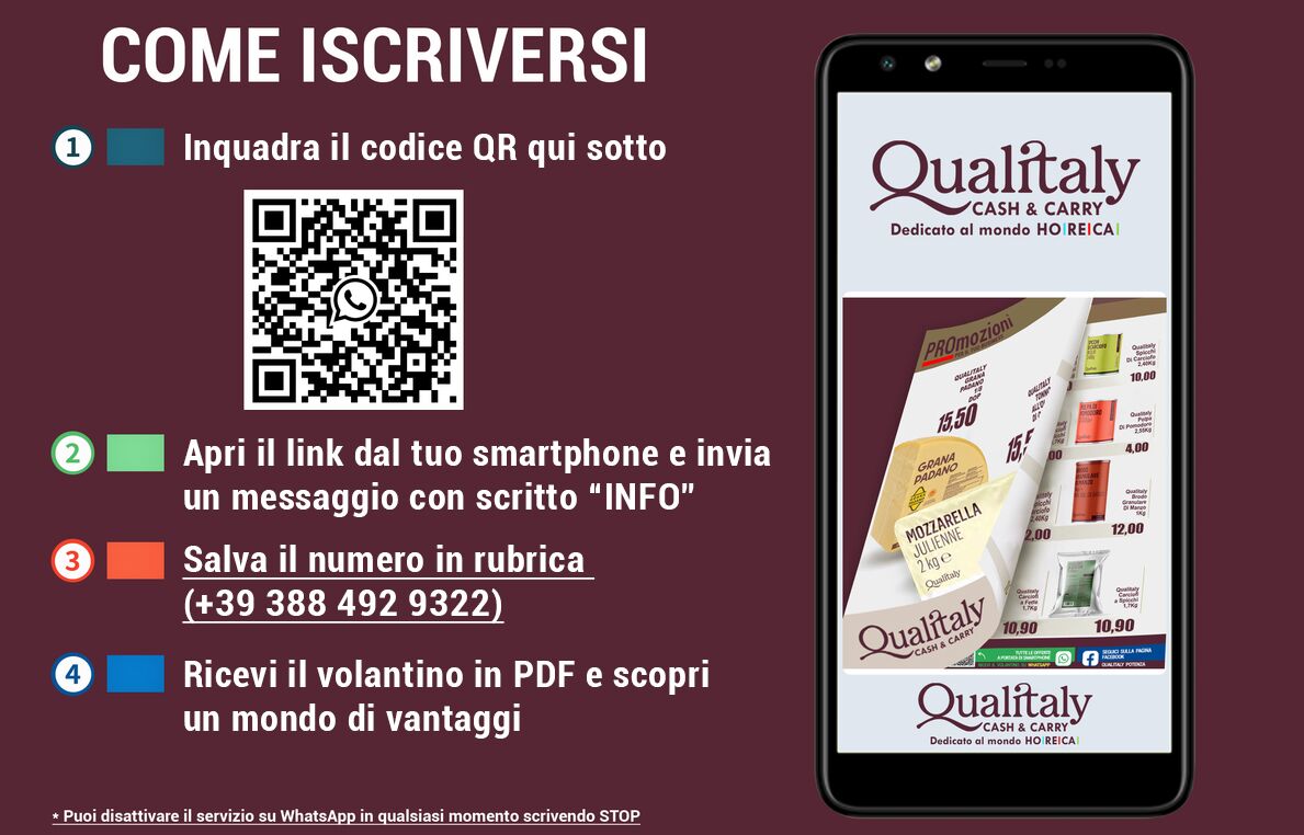 Qualitaly Volantino Iscrizione
